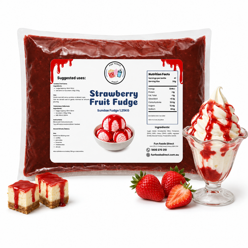 Strawberry Fruit Sundae Topping 1.2KG