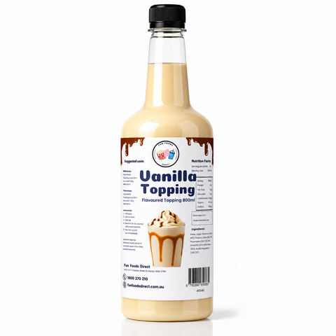 Vanilla Milkshake Syrup & Dessert Topping for Thickshakes, Sundaes & Drinks