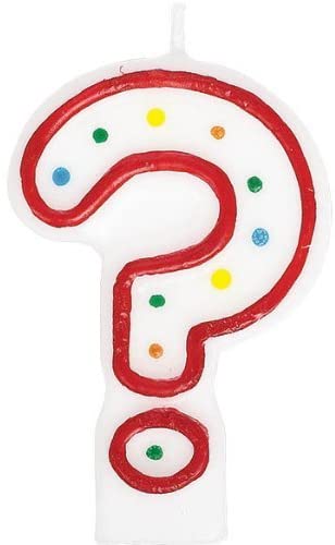 Question Mark Polka Dot Candle