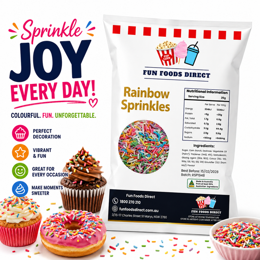 Natural Rainbow Topping Jimmies Sprinkles