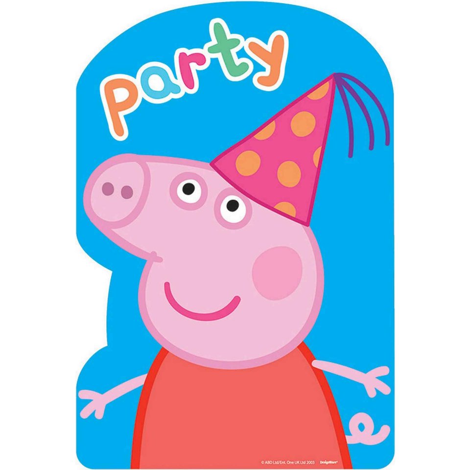 Peppa Pig Postcard Invitations