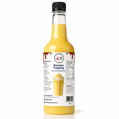Banana Milkshake Syrup & Dessert Topping for Thickshakes, Sundaes & Drinks