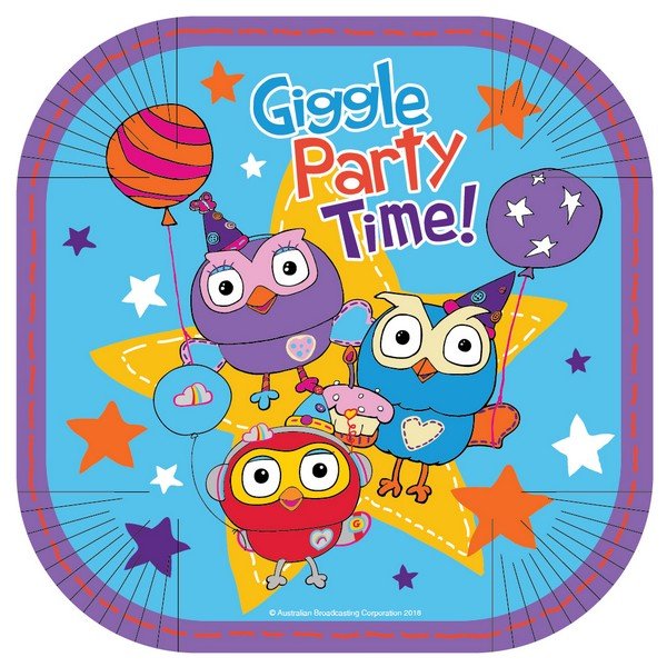 Giggle and Hoot Square Plate 17cm