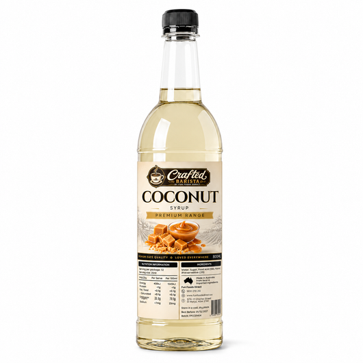 Coconut Syrup Premium Range 800mL | Crafted Barista Australia