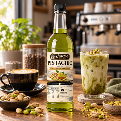 Pistachio Syrup Premium Range 800mL | Rich Crafted Barista syrup