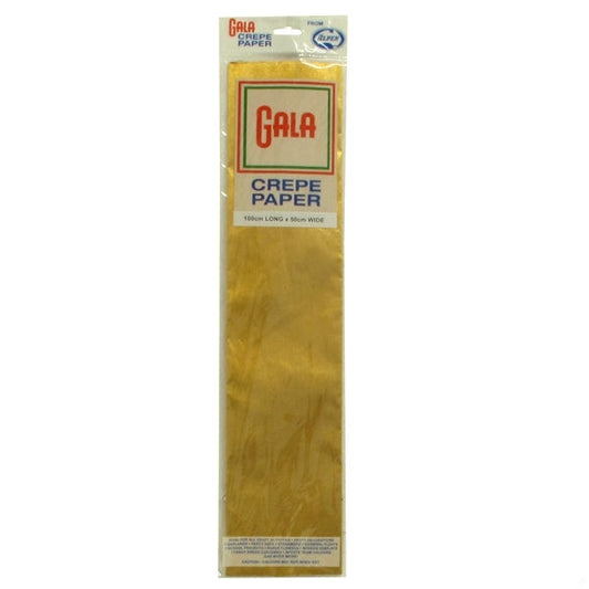 Crepe Paper Gala 100x50cm Metallic Gold Pk1