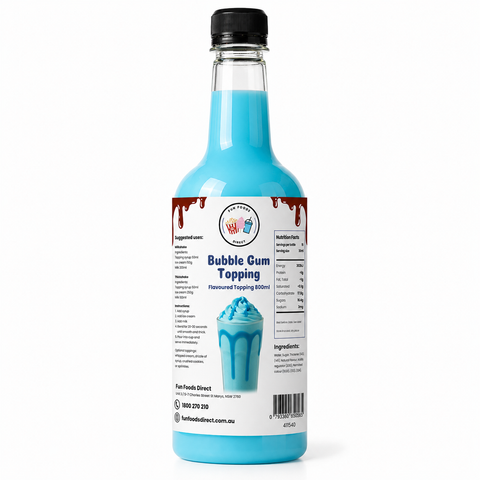 Bubble Gum Milkshake Syrup & Dessert Topping for Thickshakes, Sundaes & Drinks