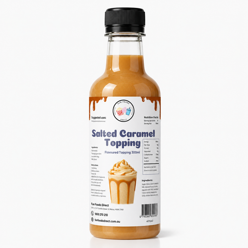 Salted Caramel Milkshake Syrup & Dessert Topping for Thickshakes, Sundaes & Drinks