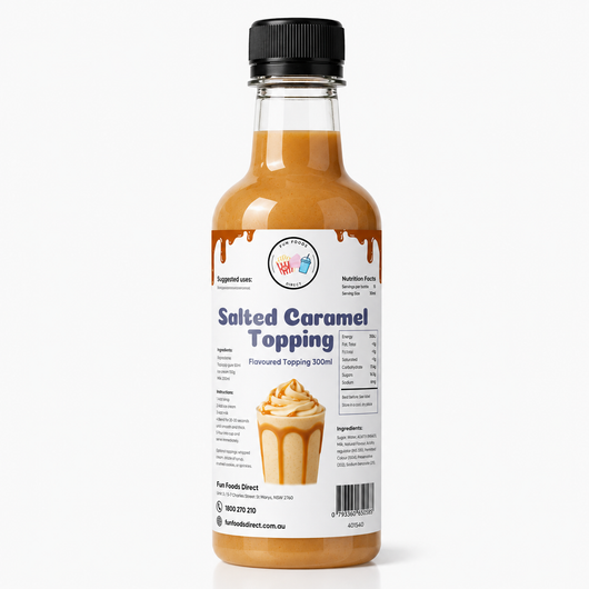 Salted Caramel Milkshake Syrup & Dessert Topping for Thickshakes, Sundaes & Drinks