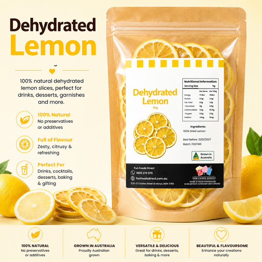 Dried Lemon Slices | Premium Citrus Garnish for Cocktails, Desserts & Drinks