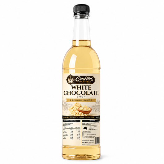 White Chocolate Syrup Premium Range 800mL | Crafted Barista Australia