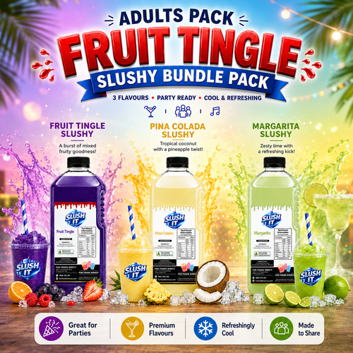 Adults Slushy Bundle Pack – Fruit Tingle, Piña Colada & Margarita Variety Pack