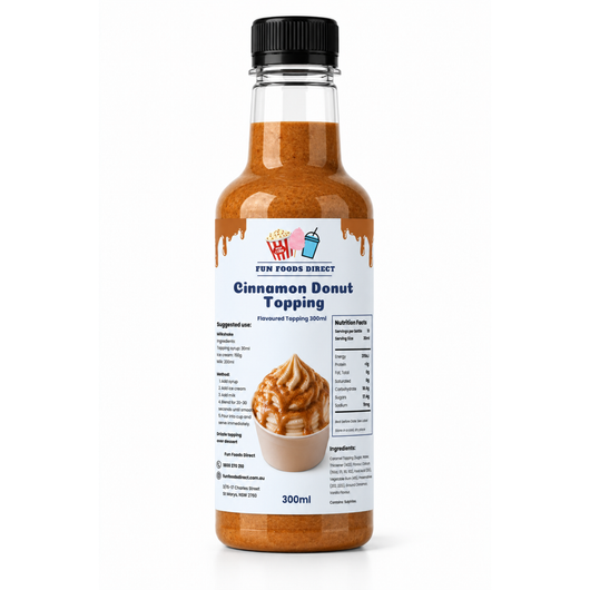 Cinnamon Donut Premium Milkshake Syrup & Dessert Topping for Thickshakes, Sundaes & Drinks