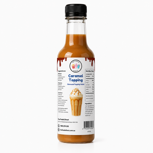 Caramel Milkshake Syrup & Dessert Topping for Thickshakes, Sundaes & Drinks