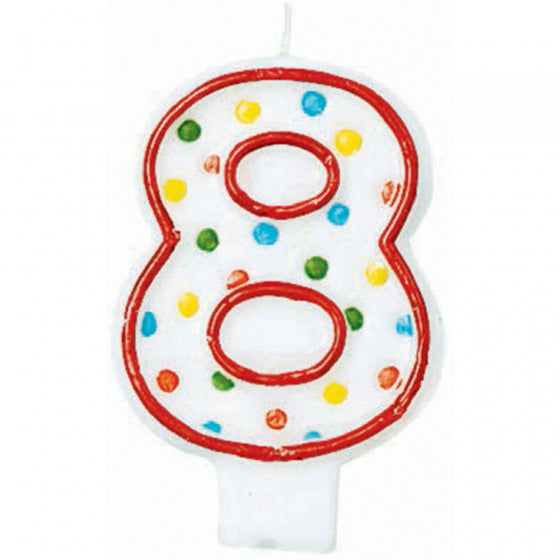 #8 POLKA DOTS FLAT CANDLE