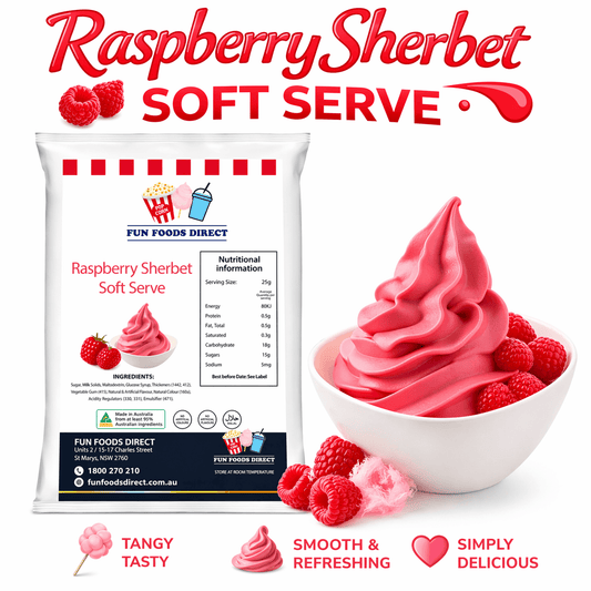 Raspberry Soft Serve Sherbet  Mix – Tangy Berry Soft Serve