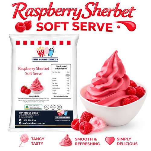 Raspberry Soft Serve Sherbet  Mix – Tangy Berry Soft Serve