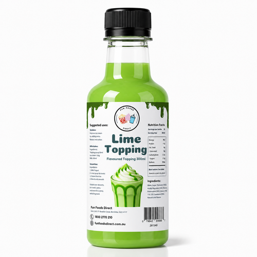 Lime Milkshake Syrup & Dessert Topping for Thickshakes, Sundaes & Drinks