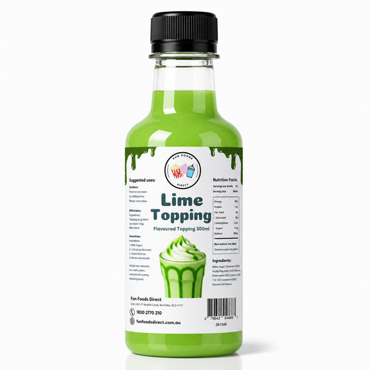 Lime Milkshake Syrup & Dessert Topping for Thickshakes, Sundaes & Drinks