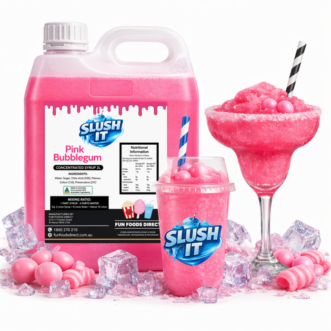 Pink Bubblegum Slush / Slushie Mix Bottles