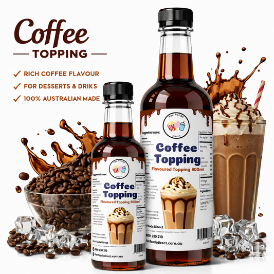 Coffee Milkshake Syrup & Dessert Topping for Thickshakes, Sundaes & Drinks