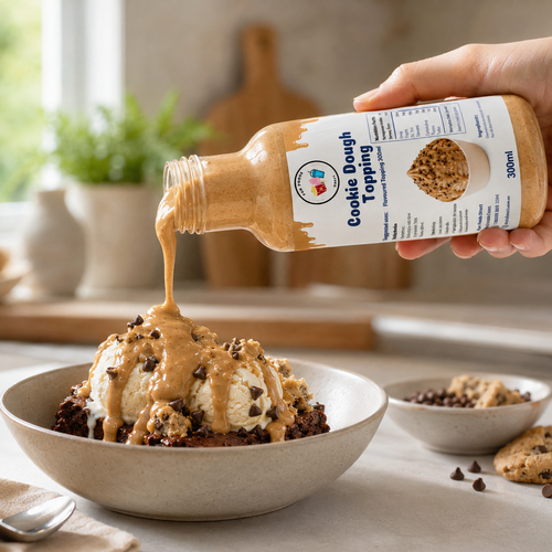 Cookie Dough Premium Milkshake Syrup & Dessert Topping for Thickshakes, Sundaes & Drinks