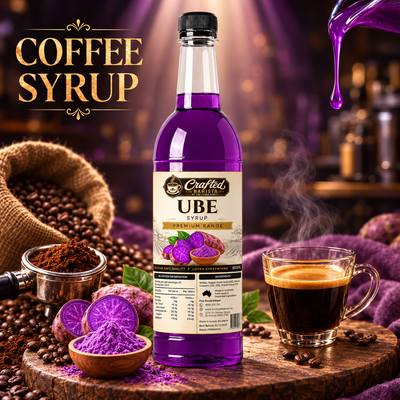 Ube Syrup Premium  Range 800mL | Rich Purple Yam Cafe Syrup
