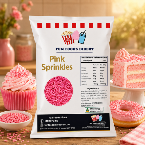 Pink Topping Jimmies Sprinkles