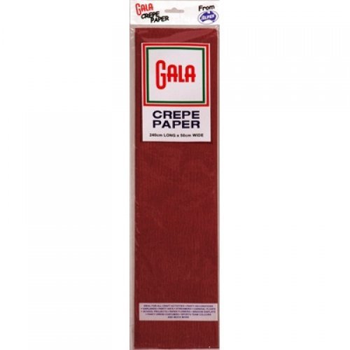 Gala Crepe Paper Maroon Pk 12