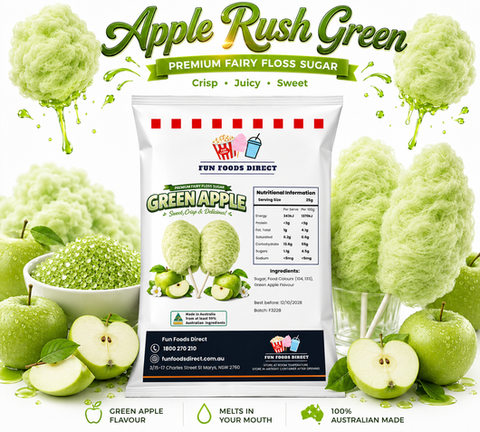 Apple Rush Green Premium Fairy Floss Sugar
