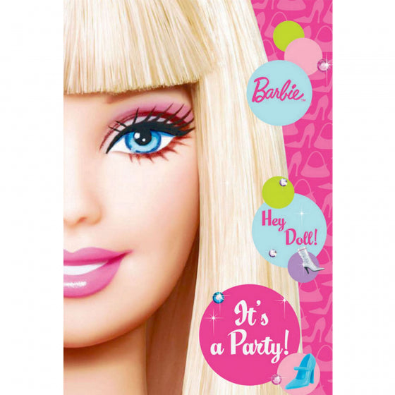 BARBIE ALL DOLL'D UP POSTCARD INVITATIONS