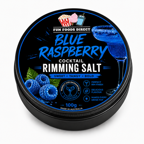 Blue Raspberry Cocktail Rimming Salt 100g | Sweet & Tangy Blue Cocktail Garnish