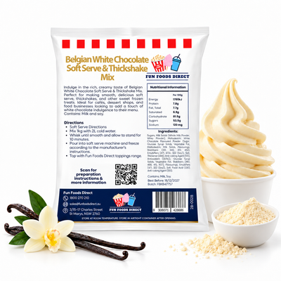 Belgian White Chocolate Soft Serve & Thickshake Mix