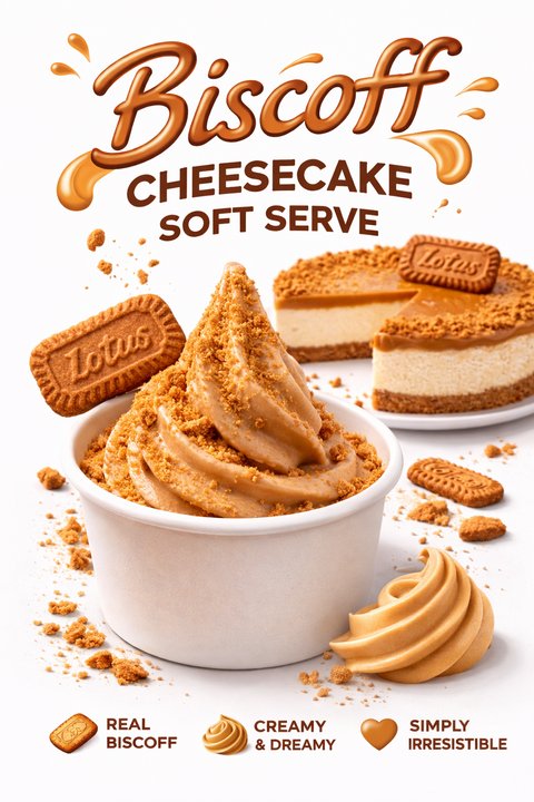Biscoff Cheesecake Soft Serve Mix - Premium Dessert Flavour!