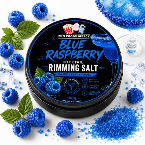 Blue Raspberry Cocktail Rimming Salt 100g | Sweet & Tangy Blue Cocktail Garnish