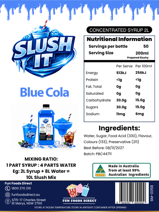 Blueberry Cola Slushy 2L Bottle