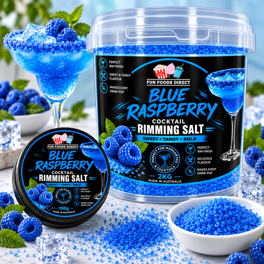 Blue Raspberry Cocktail Rimming Salt 100g | Sweet & Tangy Blue Cocktail Garnish