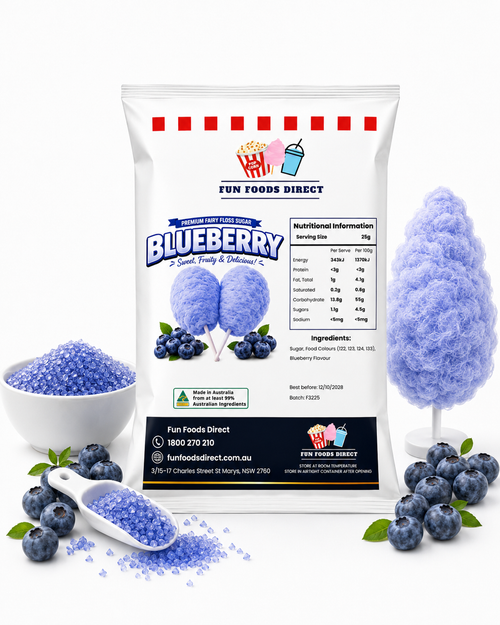 Blueberry Blast Premium Fairy Floss Sugar