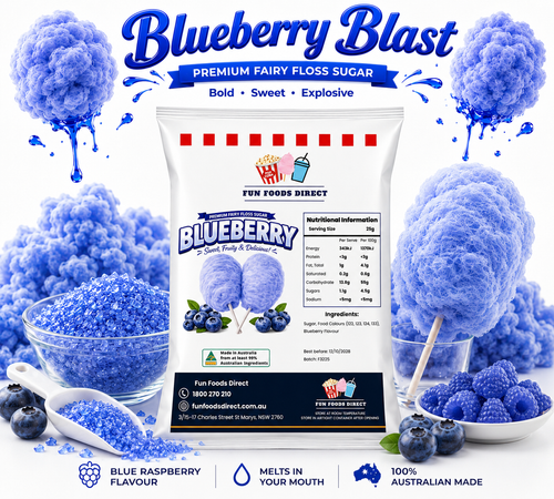 Blueberry Blast Premium Fairy Floss Sugar