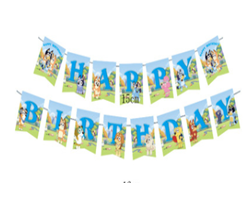 Bluey Happy Birthday Banner