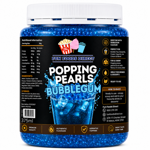 Popping Pearls Bubblegum  – 375ML