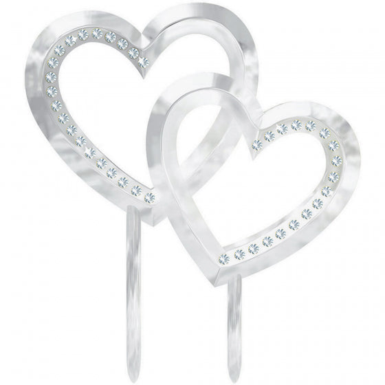 CAKE TOPPER DOUBLE HEART