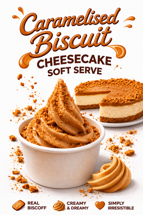 Caramelised Biscuit Cheesecake Soft Serve Mix - Premium Dessert Flavour!