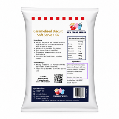 Caramelised Biscuit Soft Serve Mix - Premium Flavour!
