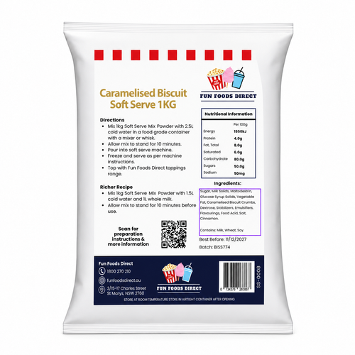 Caramelised Biscuit Soft Serve Mix - Premium Flavour!