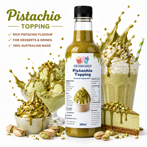Pistachio Premium Milkshake Syrup & Dessert Topping for Thickshakes, Sundaes & Drinks