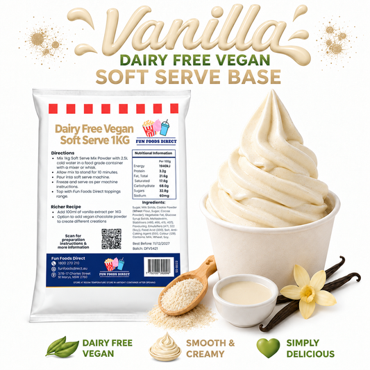 Dairy Free Vegan Vanilla Soft Serve Base 1KG