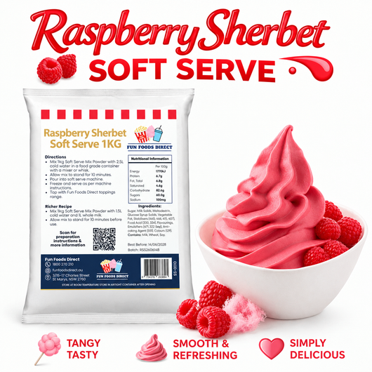 Raspberry Soft Serve Sherbet  Mix – Tangy Berry Soft Serve