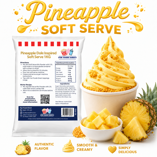 Pineapple Dole Inspired Soft Serve Mix 1kg