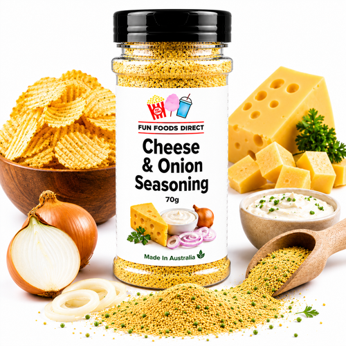 Cheese & Onion Seasoning 70g | Savoury Flavour Boost for Chips, Popcorn & Snacks